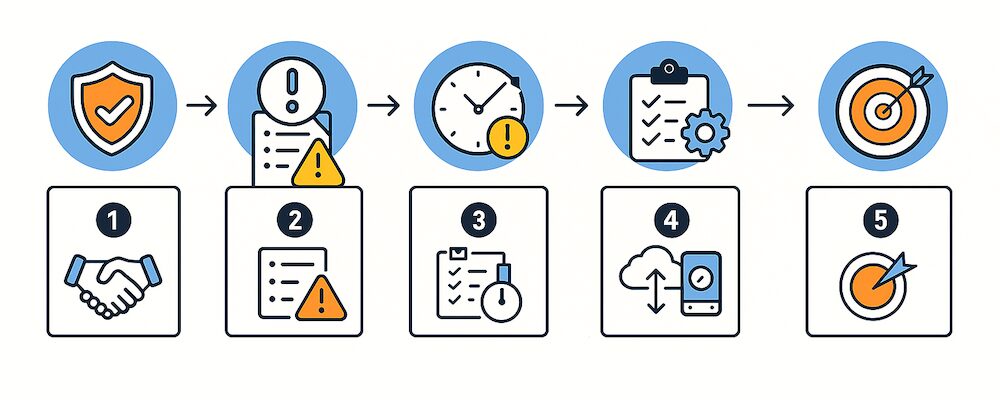 今すぐ取り組めるBCP策定5つのステップ