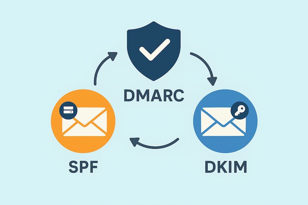 DMARCとSPFとDKIMの違いと組み合わせの重要性