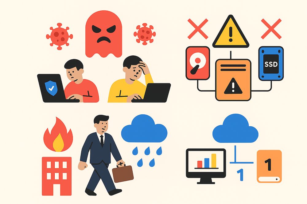 企業が直面するリスクと3-2-1ルールの必要性